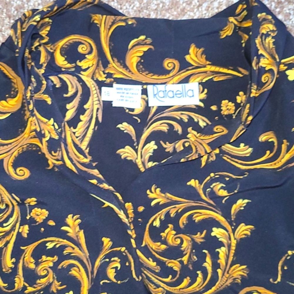 Rafaella Print yellow and black blouse